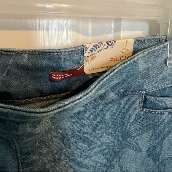 NWT Anthropologie Pilcro The Skipper High Rise Wide Leg Cropped Floral  Size 33T - Picture 9 of 13